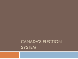Canada’s Election System