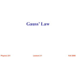 Gauss’ Law - UTK Department of Physics and Astronomy