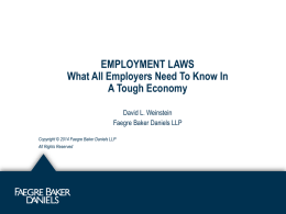 EMPLOYMENT LAWS What All Employers Need To Know In A …