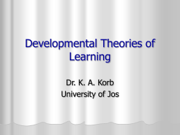 Cognitive Development and Language: Piaget and Vygotsky