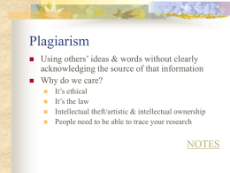 Plagiarism - Campbell Hall School