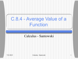 C.8.4 - Average Value of a Function