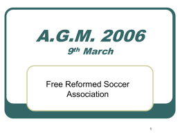 A.G.M. 2006 - Free Reformed Churches of Australia