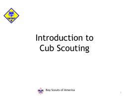 Introduction to Cub Scouting