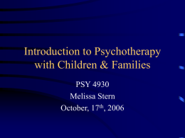 Introduction to Psychotherapy with Children & Families