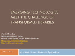 Consuls Presentation - Library Technology Guides