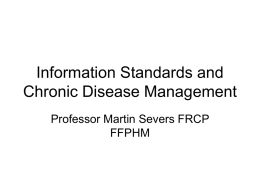 Information Standards and Chronic Disease Management