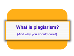 What is plagiarism? - Manchester High School
