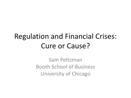 Regulation and the Financial Crisis