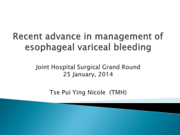 Management of esophageal varices
