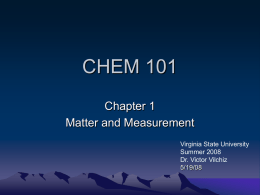 CHEM 101 - Virginia State University