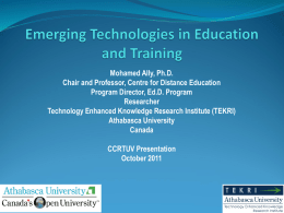 Re-designing Education for Technology Enhanced Learning