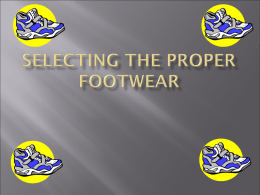 Selecting the Proper Footwear