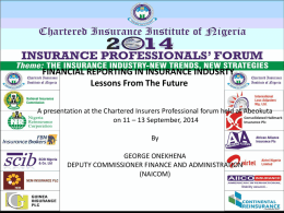 FINANCIAL REPORTING IN INSURANCE INDUSRTY: …