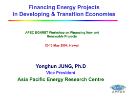 Energy Investment Outlook for the APEC Region