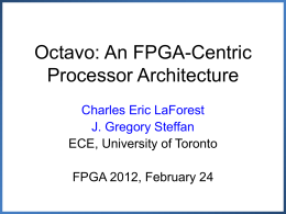 Octavo: An FPGA-Centric Processor Architecture