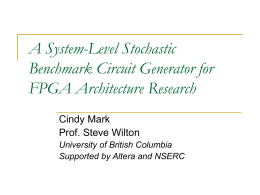 A System‐Level Stochastic Benchmark Circuit Generator for