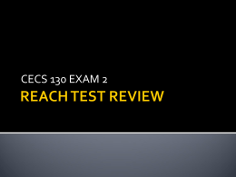 REACH TEST REVIEW