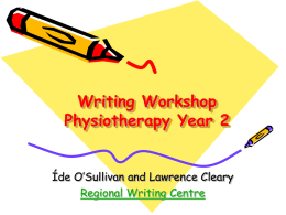 Writing for Publication: OT6026 Occupational Therapy Project 3