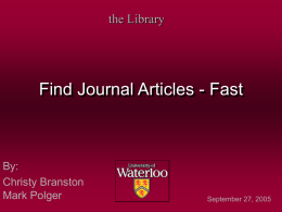 Find Journal Articles