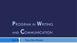 Program in Writing and communication