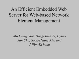 An Efficient Embedded web Server for Web