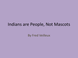 Indians are People, Not Mascots