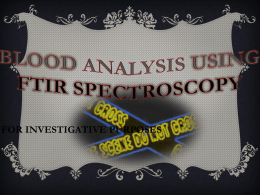 Blood Analysis using ftir spectroscopy