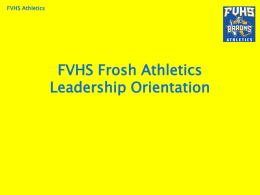 FVHS Frosh Athletics Leadership Orientation