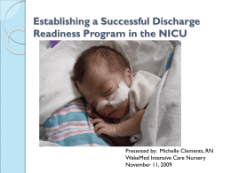 Establishing a Successful Discharge Readiness