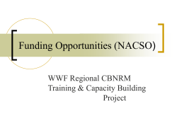 Funding Opportunities (NACSO)