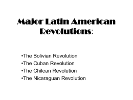 Major Latin American Revolutions: - Home