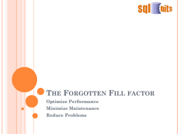 The Forgotten Fill factor