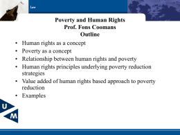 Poverty and Human Rights