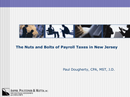 The Nuts and Bolts of Payroll Taxes in New Jersey