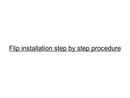 Flip installation step by step procedure