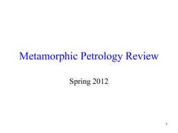 Petrology Lecture 9 Review - Florida Atlantic University
