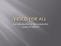 EBSCO for All