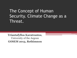 Human Insecurity in the Mediterranean: Climate Change
