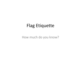 Flag Etiquette - University of Florida