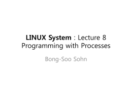 UNIX: Processes