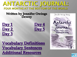 Antarctic Journal: Four Months at the Bottom of the World