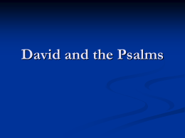 David and the Psalms