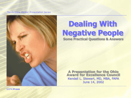 Dealing with Negative People Some Practical Questions