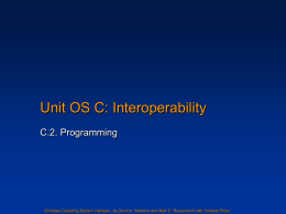 Unit OS C: Programming