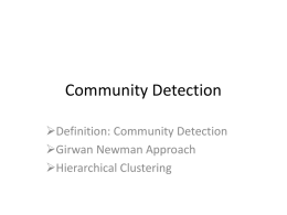Community Detection