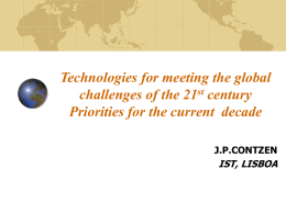 Technologies for meeting the challenges of the 21st Century
