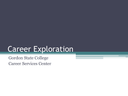 Career Exploration - Gordon State College