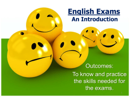 Y10 Exams An Introduction