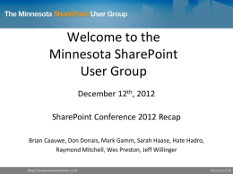 SharePoint Conference 2012 Recap